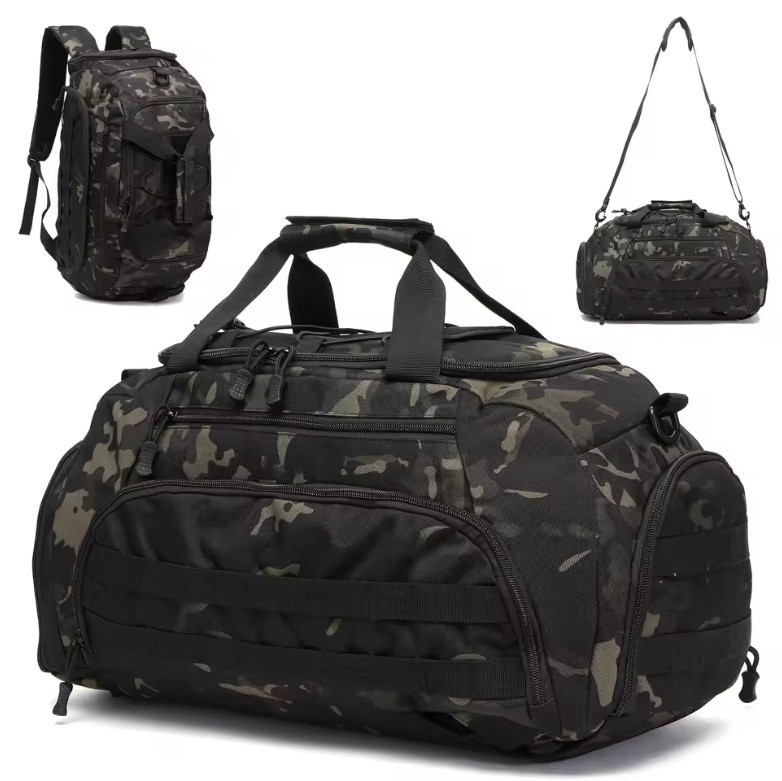3-in-1 Tactical Gym Backpack – Duffel & Sling Bag with Shoe Compartment